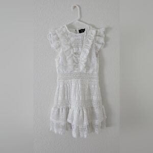 Crochet Fringe Ruffle Dress